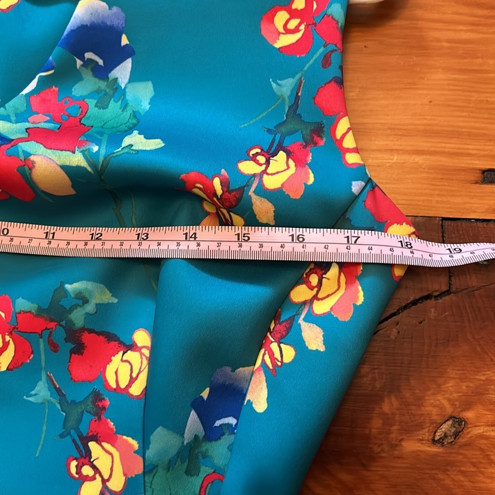 Floral Sleeveless Dress - Teal - Picture 4 of 5
